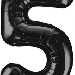 Black  Jumbo Number 5 Balloon