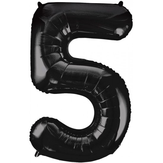 Black  Jumbo Number 5 Balloon