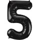 Black  Jumbo Number 5 Balloon