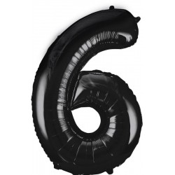 Black  Jumbo Number 6 Balloon