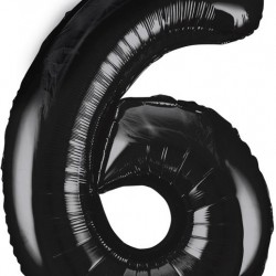 Black  Jumbo Number 6 Balloon
