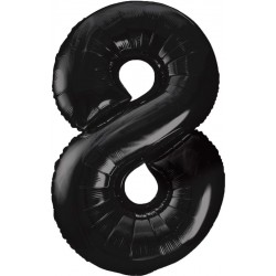 Black  Jumbo Number 8 Balloon