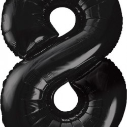 Black  Jumbo Number 8 Balloon