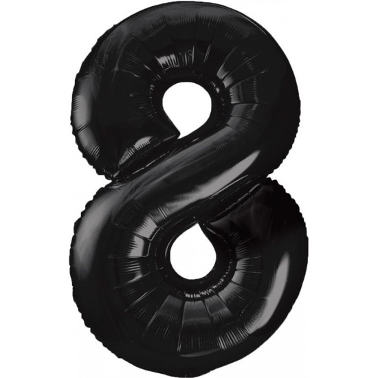 Black  Jumbo Number 8 Balloon