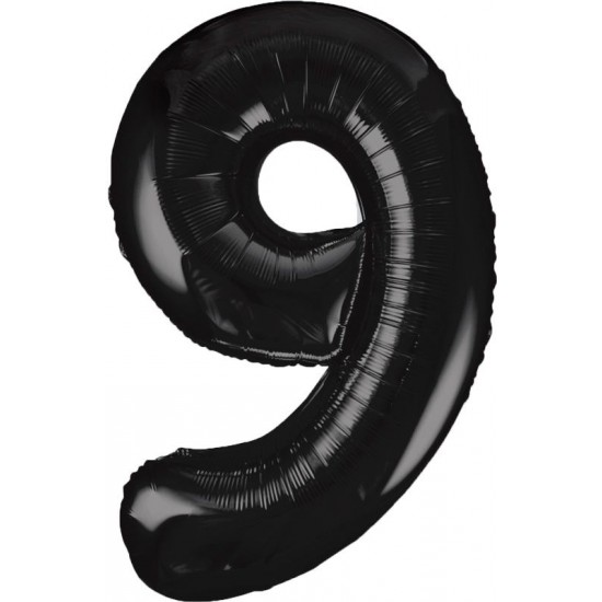 Black  Jumbo Number 9 Balloon