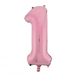 Number 1 Balloon Pastel Pink Number 1 Balloon Pastel Pink