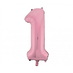 Number 1 Balloon Pastel Pink Number 1 Balloon Pastel Pink