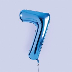 Teal Blue Jumbo Number 7 Balloon Teal Blue Jumbo Number 7 Balloon