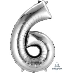 Number 6 Silver Number 6 Silver
