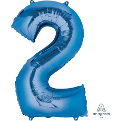 Royal Blue Jumbo Number 2 Balloon Royal Blue Jumbo Number 2 Balloon