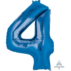 Royal Blue Jumbo Number 4 Balloon Royal Blue Jumbo Number 4 Balloon