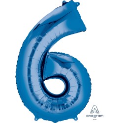 Royal Blue Jumbo Number 6 Balloon Royal Blue Jumbo Number 6 Balloon