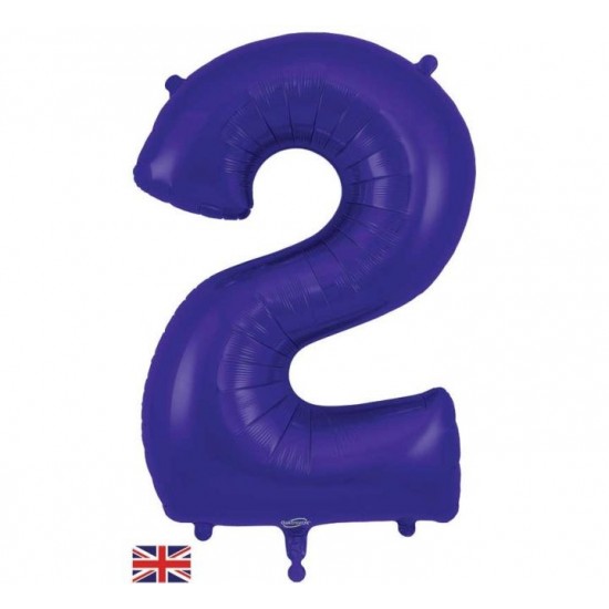 Purple Jumbo Number 2 Balloon
