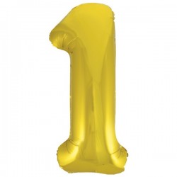 Classic Gold  Jumbo Number 1 Balloon