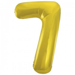 Classic Gold  Jumbo Number 7 Balloon Classic Gold  Jumbo Number 7 Balloon
