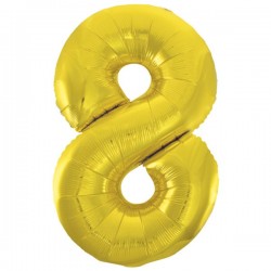 Classic Gold  Jumbo Number 8 Balloon Classic Gold  Jumbo Number 8 Balloon