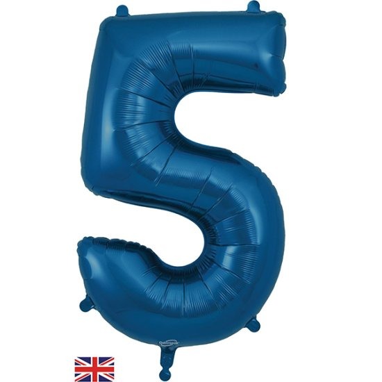 Navy Blue Jumbo Number 5 Balloon