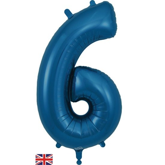 Navy Blue Jumbo Number 6 Balloon