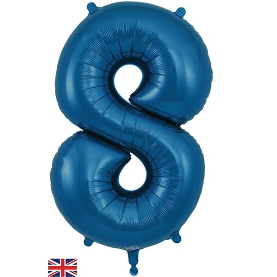 Navy Blue Jumbo Number 8 Balloon