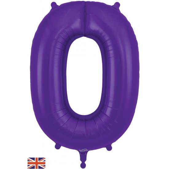 Purple Jumbo Number 0 Balloon