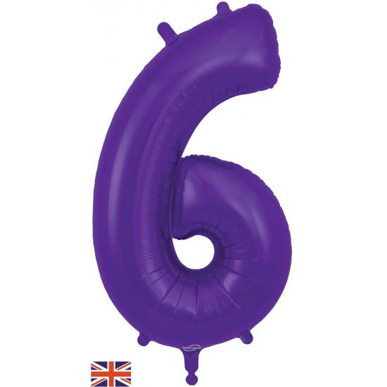 Purple Jumbo Number 6 Balloon