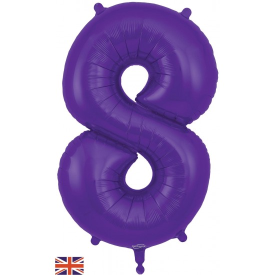 Purple Jumbo Number 8 Balloon