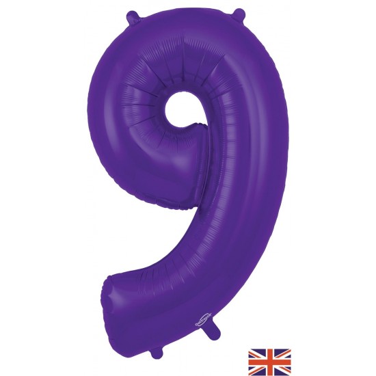 Purple Jumbo Number 9 Balloon