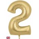 Gold Silk  Jumbo Number 2 Balloon