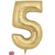 Gold Silk  Jumbo Number 5 Balloon