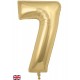 Gold Silk  Jumbo Number 7 Balloon