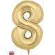 Gold Silk  Jumbo Number 8 Balloon