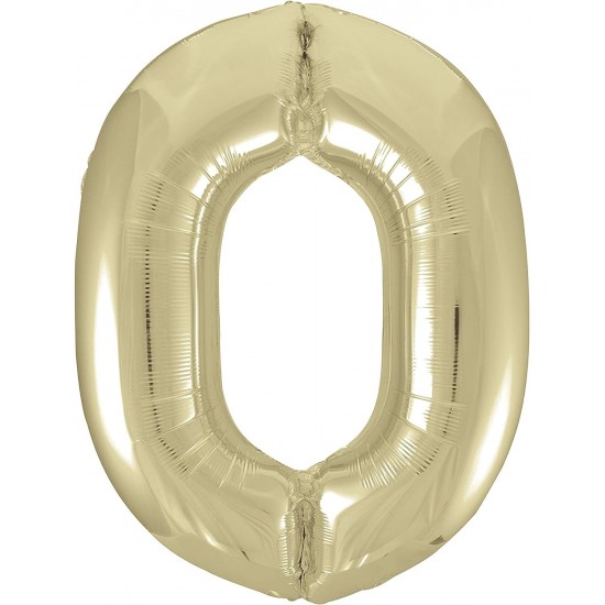 Inflated Champagne Gold 60th Birthday Number Balloons with Happy Birthday Balloons Set