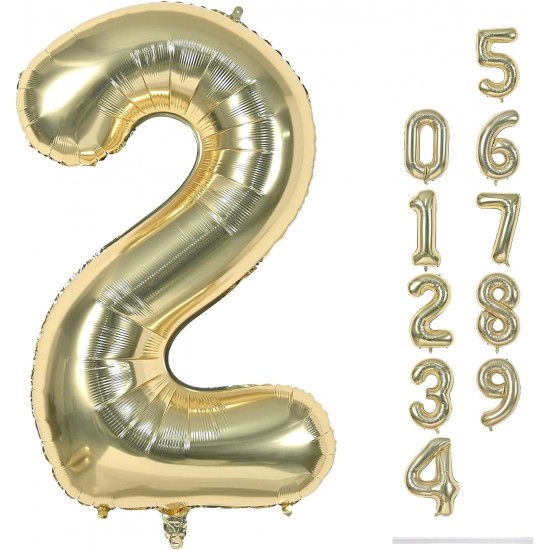 Inflated Champagne Gold 60th Birthday Number Balloons with Happy Birthday Balloons Set