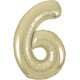 Inflated Champagne Gold 60th Birthday Number Balloons with Happy Birthday Balloons Set