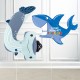 Number 4 Shark Birthday Balloon Bundle