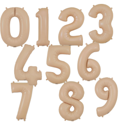 MATTE NUDE  Jumbo Number 3 Balloon