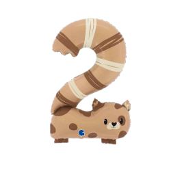 2nd Birthday Number 2 Cat Foil Balloon 2nd Birthday Number 2 Cat Foil Balloon