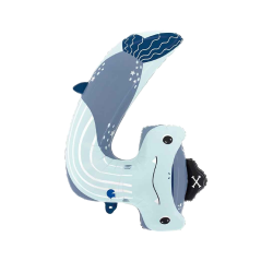 Number 4 Shark Birthday Balloon Bundle Number 4 Shark Birthday Balloon Bundle