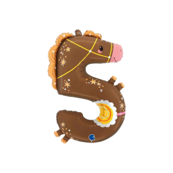 Number 5 Horse Foil Balloon Number 5 Horse Foil Balloon