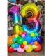 Rainbow Personalised Numbers Balloon Display Rainbow Personalised Numbers Balloon Display