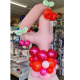 Number Balloon Display with Cherry on Top Number Balloon Display with Cherry on Top