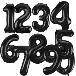 Black  Jumbo Number 1 Balloon