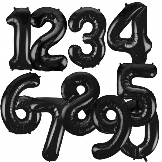 Black  Jumbo Number 1 Balloon