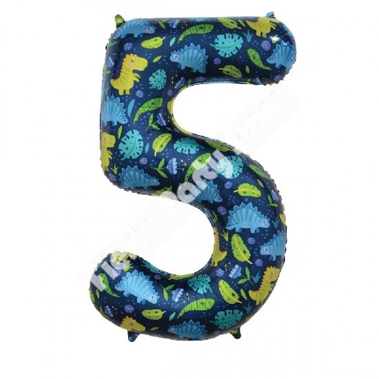 Number 5 Dinosaur Balloon - INFLATED Number 5 Dinosaur Balloon - INFLATED