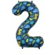 Number 2 Dinosaur Balloon - INFLATED Number 2 Dinosaur Balloon - INFLATED