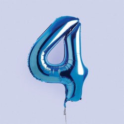 Teal Blue Jumbo Number 4 Balloon