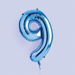 Teal Blue Jumbo Number 9 Balloon Teal Blue Jumbo Number 9 Balloon