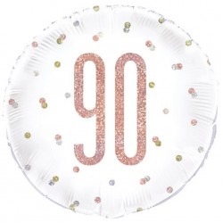 90th Birthday Rose Gold Foil Balloon 90th Birthday Rose Gold Foil Balloon
