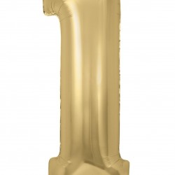 Gold Silk  Jumbo Number 1 Balloon