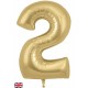 Gold Silk  Jumbo Number 2 Balloon